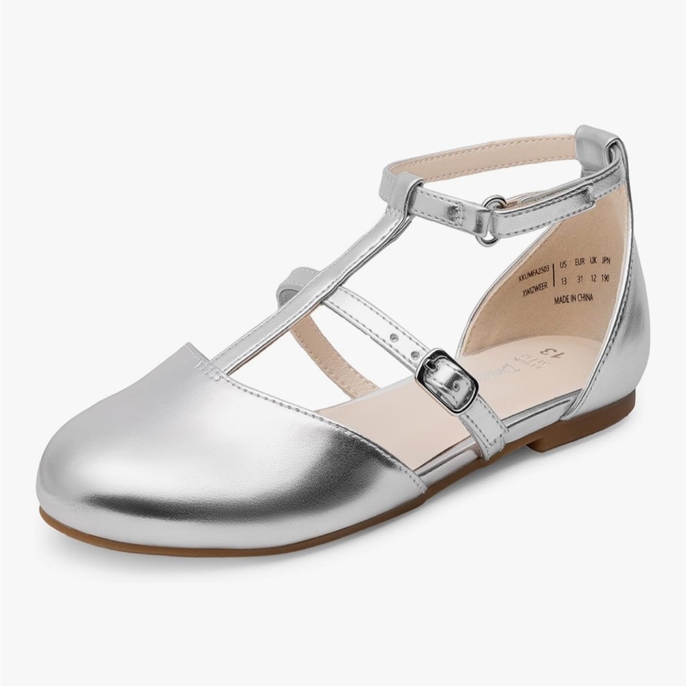 Dream Pairs Silver Kids Dress Shoes